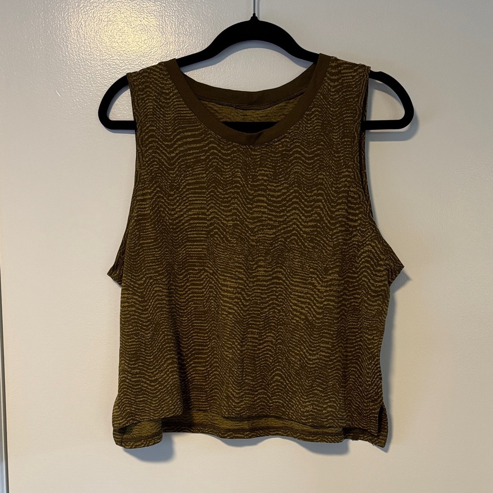 lululemon athletica Olive Patterned Tank Top